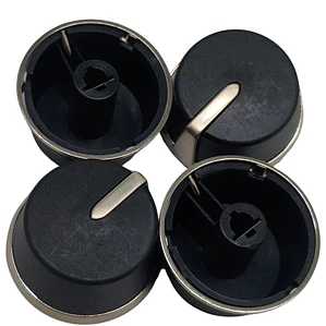 Juego Perilla X4 Aro Metalico Espigo Largo