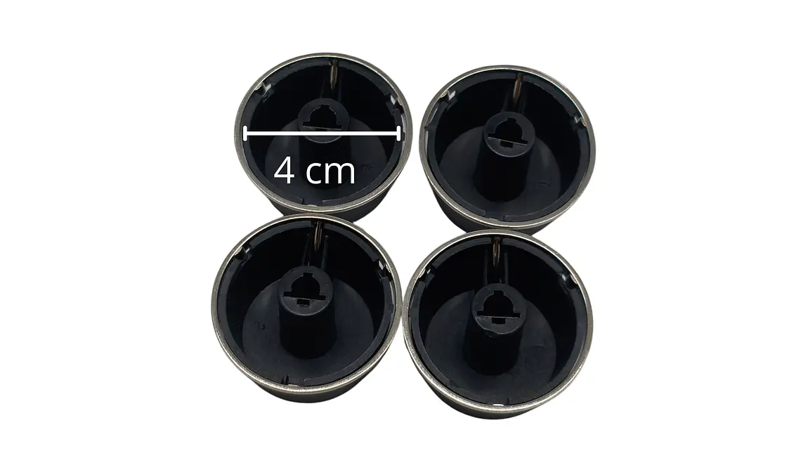 Juego Perilla X4 Aro Metalico Espigo Largo 4