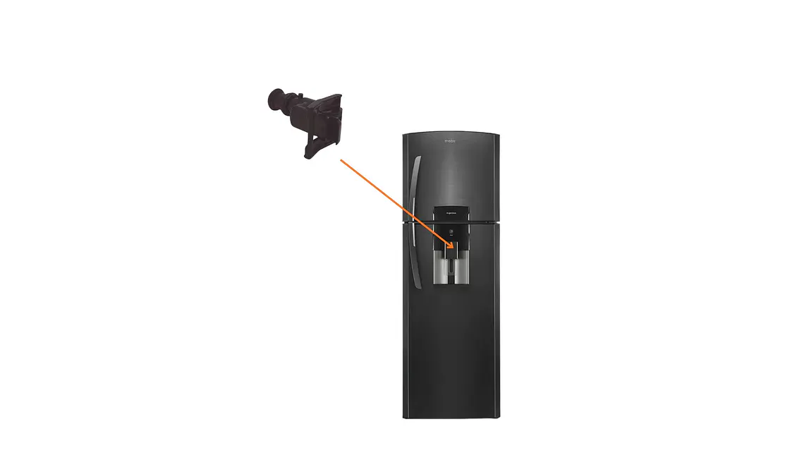 Ensamble Válvula Negra Dispensador de Agua Nevera Mabe 6