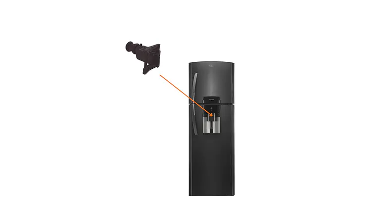 Ensamble Válvula Negra Dispensador de Agua Nevera Mabe 6