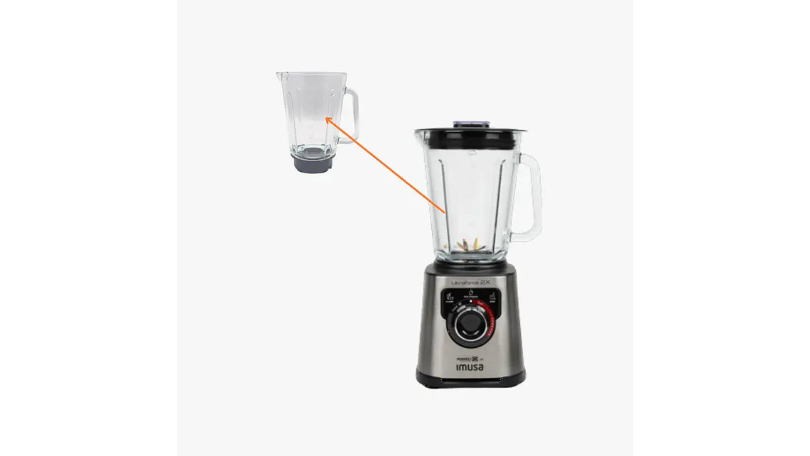 VASO VIDRIO + BASE LICUADORA IMUSA ULTRAFORCE 2X 5