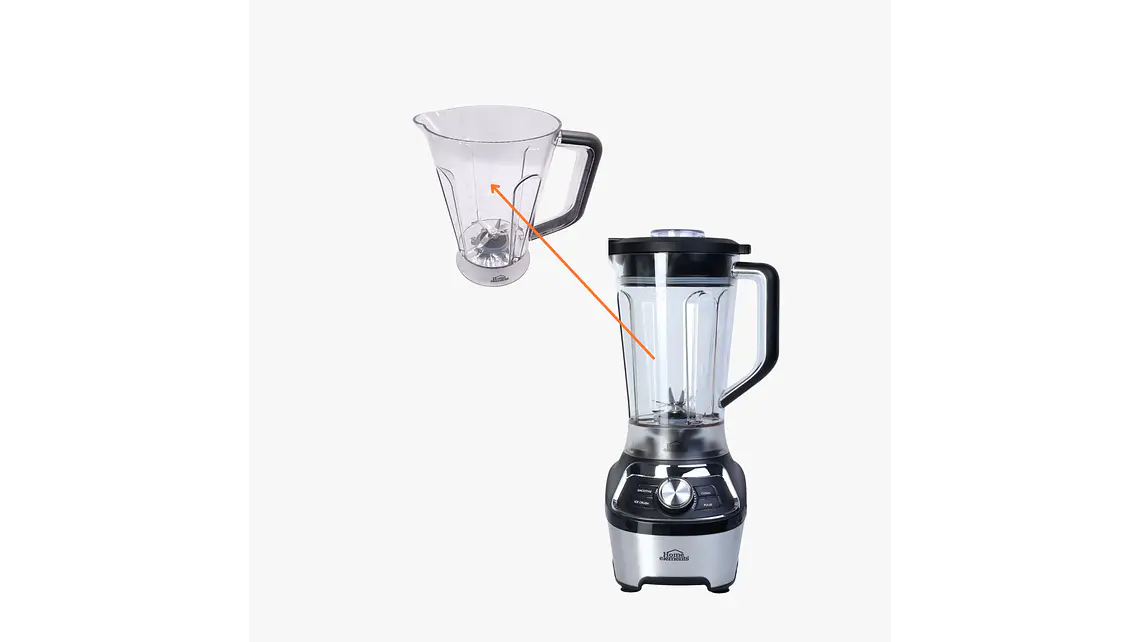 Vaso Con Cuchilla Licuadora Home Elements Maxi Power 1.8 Litros 5