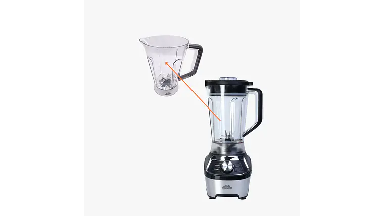 Vaso Con Cuchilla Licuadora Home Elements Maxi Power 1.8 Litros 5