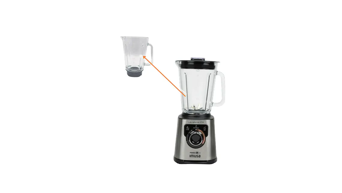 VASO VIDRIO + BASE LICUADORA IMUSA ULTRAFORCE 2X 5