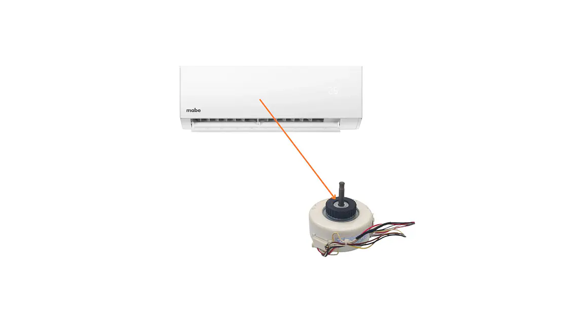 Motor ventilador evaporador para aire acondicionado Mabe WG01F03860 3