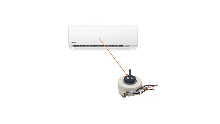 Motor ventilador evaporador para aire acondicionado Mabe WG01F03860 3