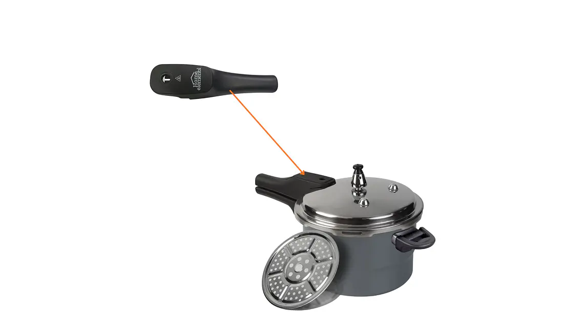 Manija para tapa de olla a presión Home Elements acero inoxidable 2 a 5,6 litros 5