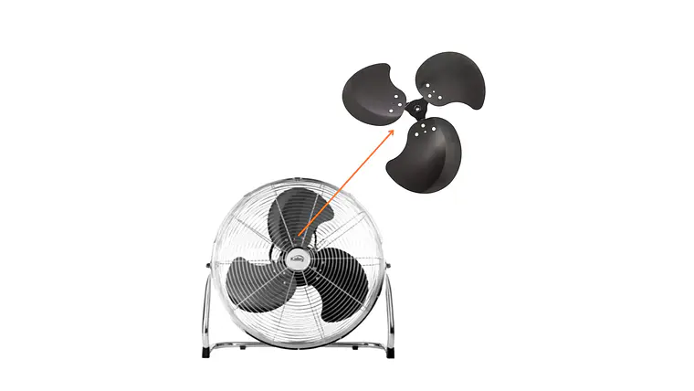 Hélice metálica para ventilador Kalley K-VP20HS 5