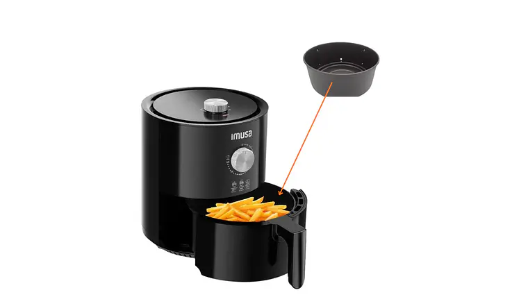 Tazón metálico para freidora Imusa Air Fry Ultra Digital 4,2 L y Mecánica 4 L 4