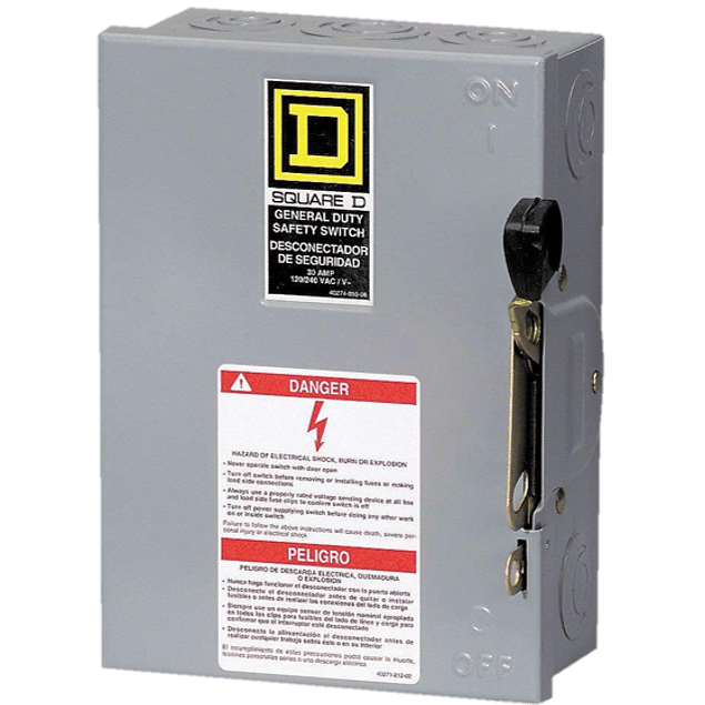 Safety switch 3p, 60A DU322