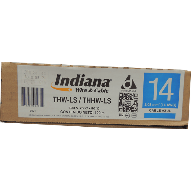 Cable Calibre 14 Indiana