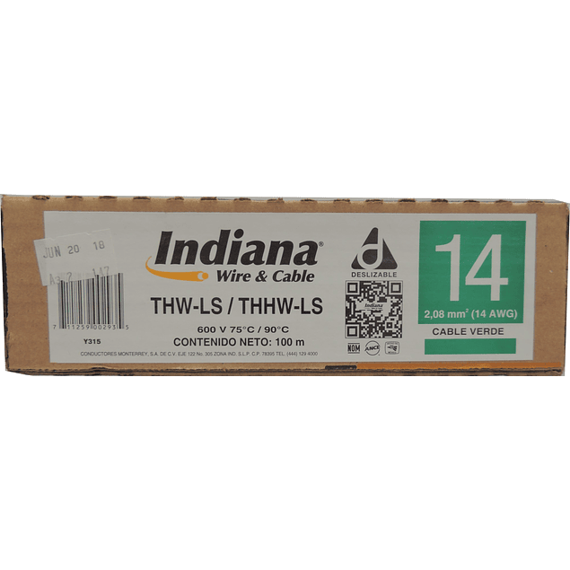 Cable Calibre 14 Indiana