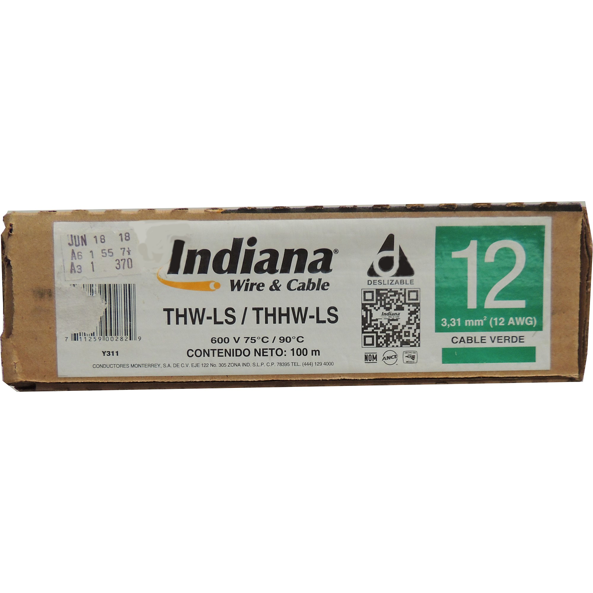 CAJA CABLE INDIANA 12 AWG (100m)