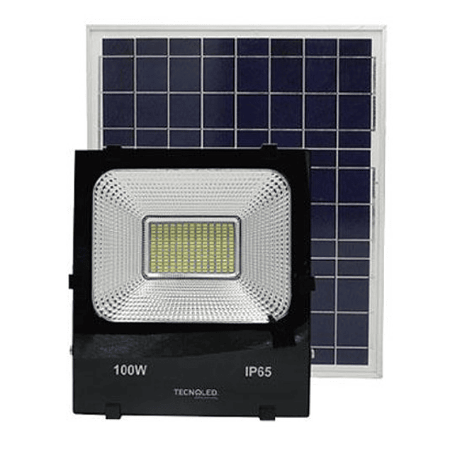 Reflector LED 100w Con Panel Solar