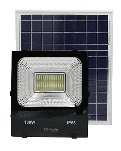 Reflector LED 100w Con Panel Solar