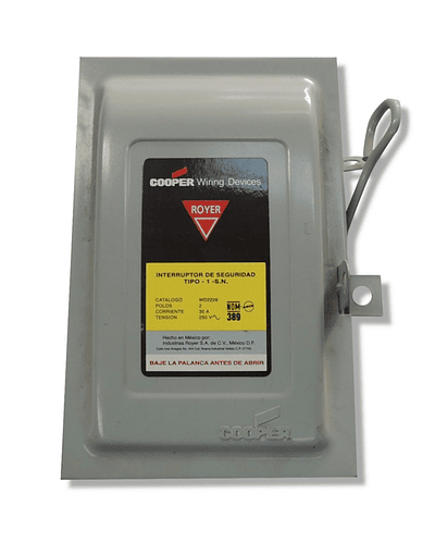 Interruptor de seguridad 2x30 con p/fusible 