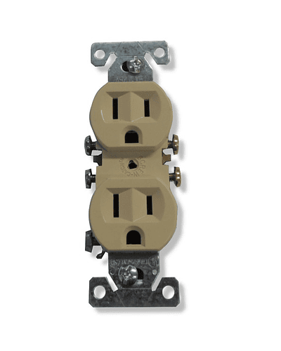 Polarized duplex receptacle