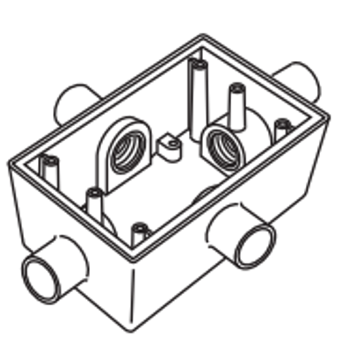 CAJA RECTANGULAR FSX PVC