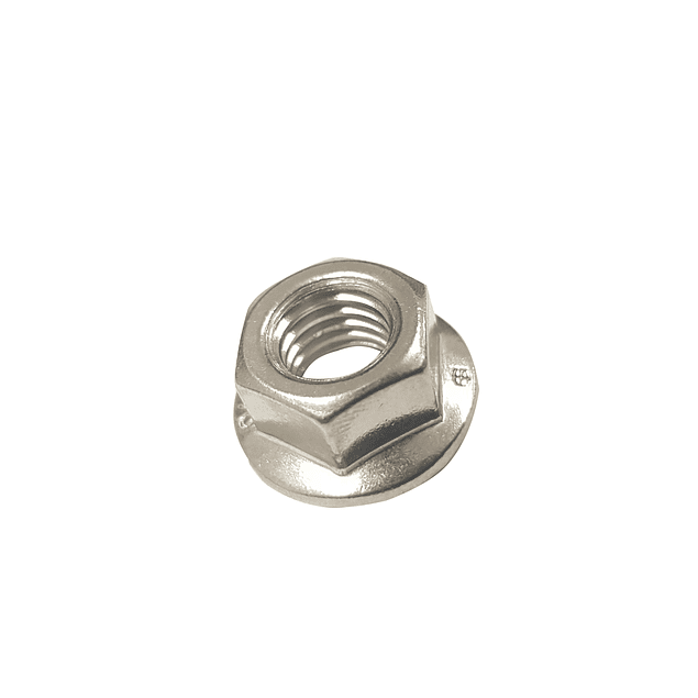 Hex Flange Nut, Serrated, SS M10