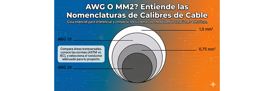  ¿Cómo diferenciar los calibres AWG y MM2?