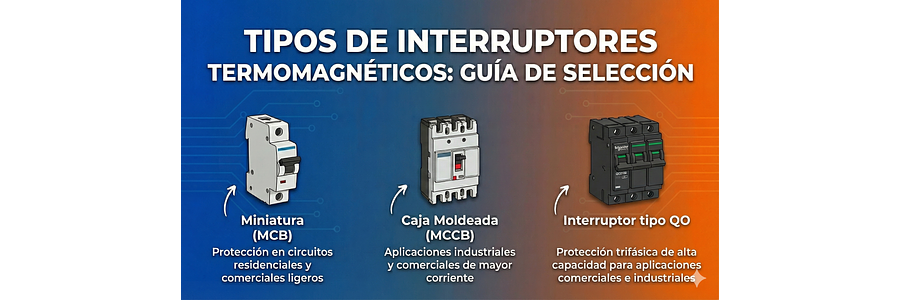 Tipos de interruptores termomagnéticos
