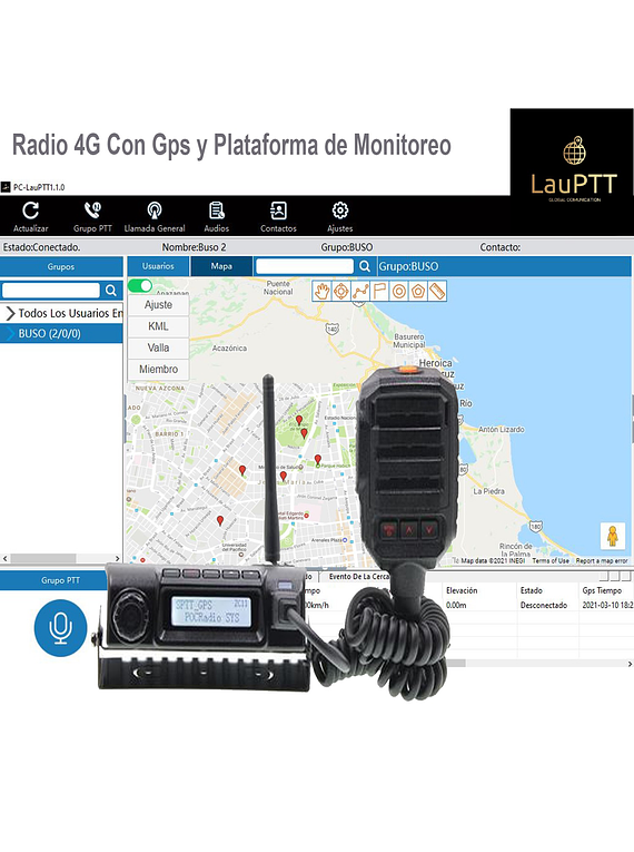 LAUPTT R6 Radio Base Nacional 4G Con Gps 