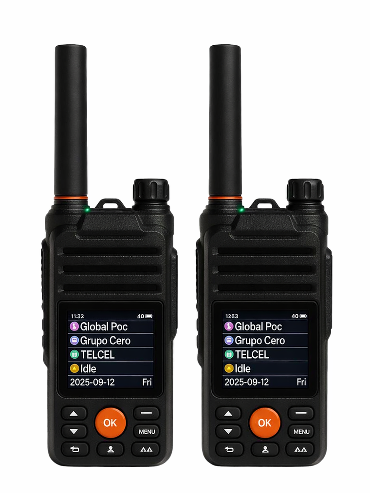 2 Radios Global POC Orange-Blue 4g Wi-fi Licencia + Chip Gratis  4