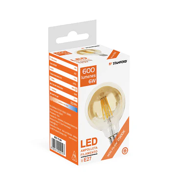 AMPOLLETA LED GLOBO VINTAGE 6 W STANFORD