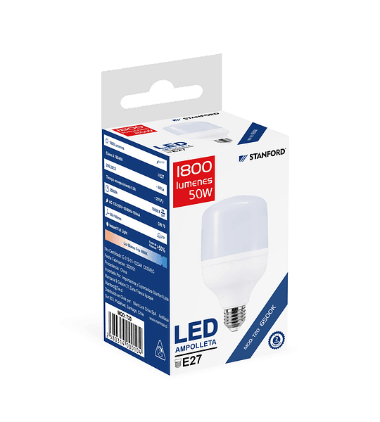 AMPOLLETA LED ALTA POTENCIA 50W 6500K