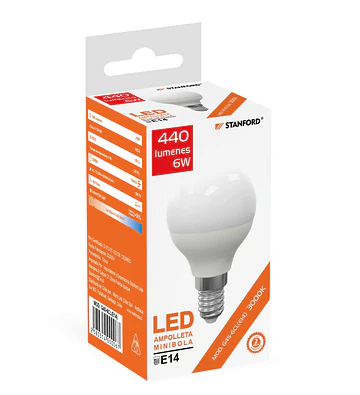 AMPOLLETA MINI BOLA E27 6W CALIDA STANFORD