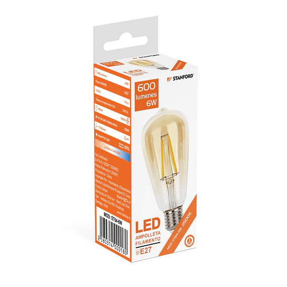 AMPOLLETA LED VINTAGE 6W E27
