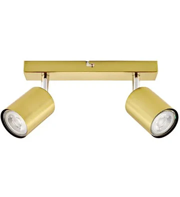 BARRA 2 LUCES GU10 SILO BRONCE PULIDO