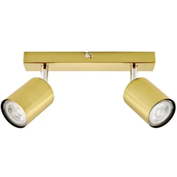 BARRA 2 LUCES GU10 SILO BRONCE PULIDO