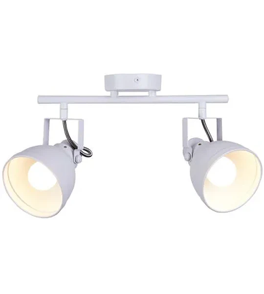 BARRA TUBO 2 LUCES E27 COSMOS BLANCO MATE 