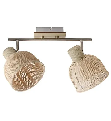 BARRA SOBR.2 LUCES E27 FIBRA NATURAL S/A