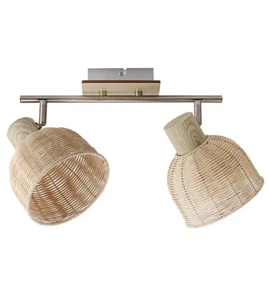 BARRA SOBR.2 LUCES E27 FIBRA NATURAL S/A