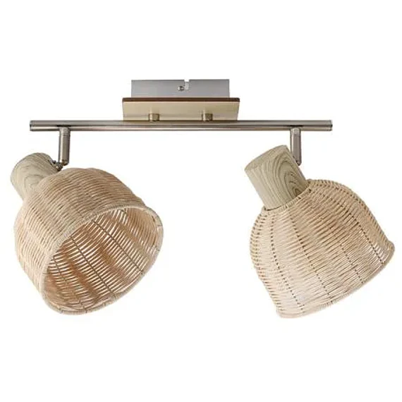 BARRA SOBR.2 LUCES E27 FIBRA NATURAL S/A