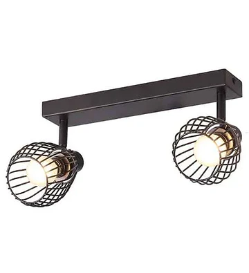 BARRA 2 LUCES E14 BEAS METAL NEGRO MATE S_A