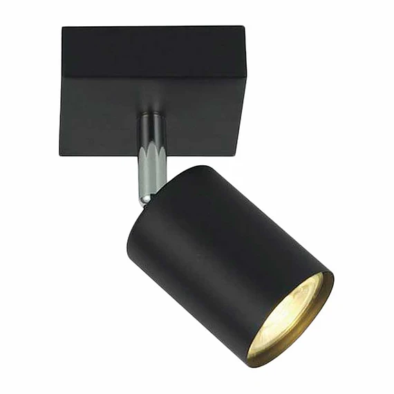 FOCO SOBREPUESTO 1 LUZ GU10 SILO NEGRO MATE SIN AMPOLLETA