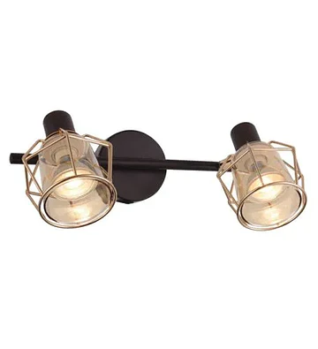 FOCO SOBREP. KRATIA BARRA 2LUCES GU10 IP 20 COLOR CAFE