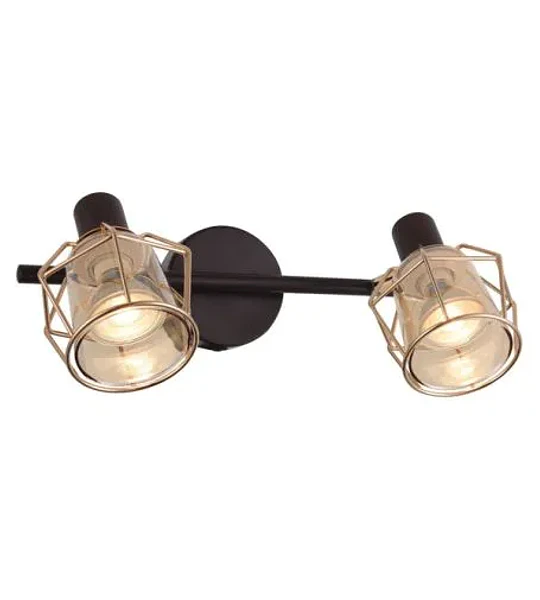 FOCO SOBREP. KRATIA BARRA 2LUCES GU10 IP 20 COLOR CAFE