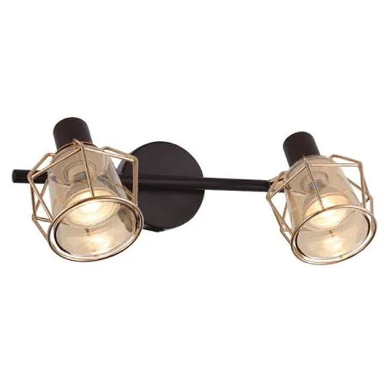 FOCO SOBREP. KRATIA BARRA 2LUCES GU10 IP 20 COLOR CAFE