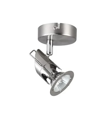 FOCO SOBREPUESTO GU-10 1L SPACE NIQUEL MATE SIN AMP