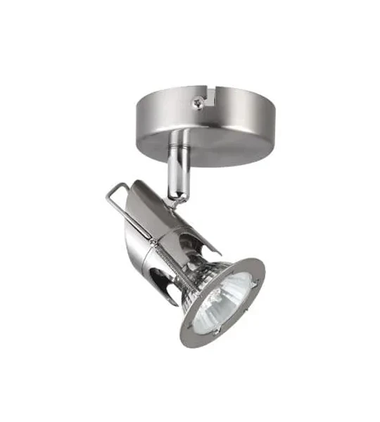 FOCO SOBREPUESTO GU-10 1L SPACE NIQUEL MATE SIN AMP