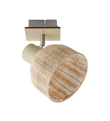 FOCO SOBREPUESTO 1LUZ E27 FIBRA NATURAL SIN AMP
