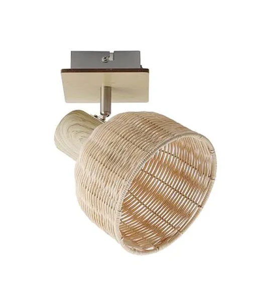 FOCO SOBREPUESTO 1LUZ E27 FIBRA NATURAL SIN AMP