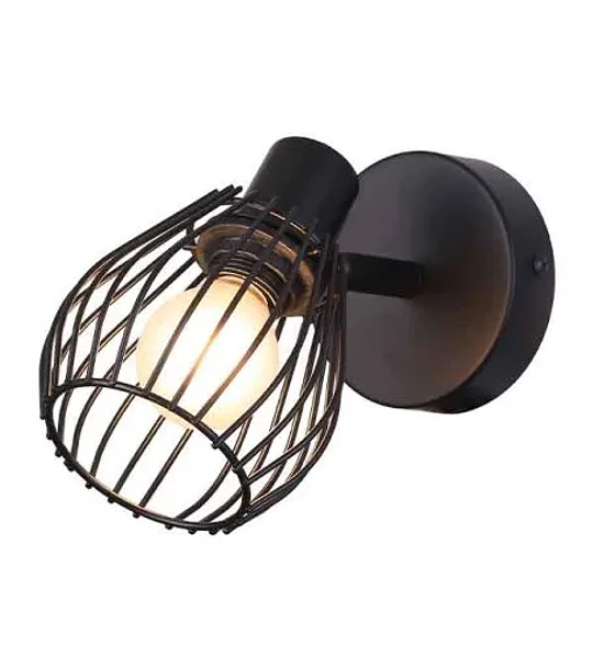 FOCO SOBREPUESTO 1 LUZ E14 BEAS METAL NEGRO MATE SIN AMP