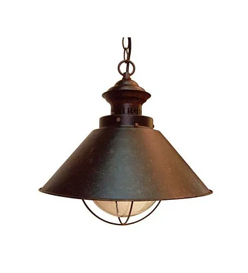 LAMPARA COLGANTE ENVEJECIDA COLOR COBRE E27 SIN AMP