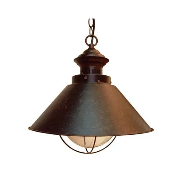 LAMPARA COLGANTE ENVEJECIDA COLOR COBRE E27 SIN AMP