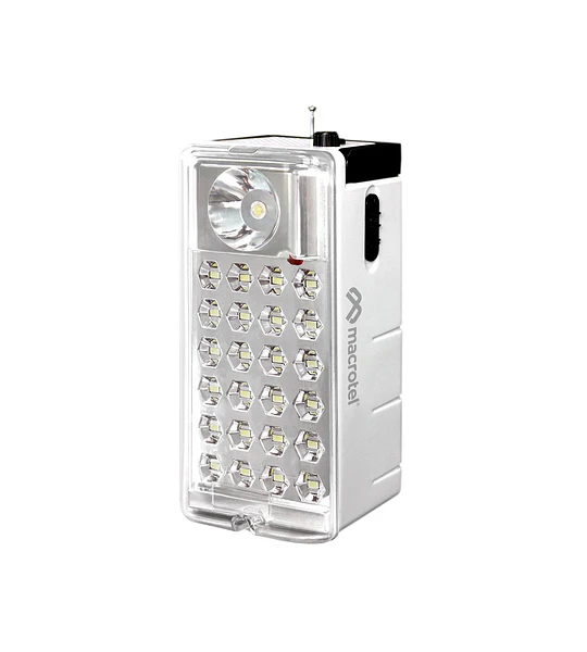 LUZ DE EMERGENCIA 24LED Y FOCO LED CON RADIO MOD.MS-6750R MACROTEL